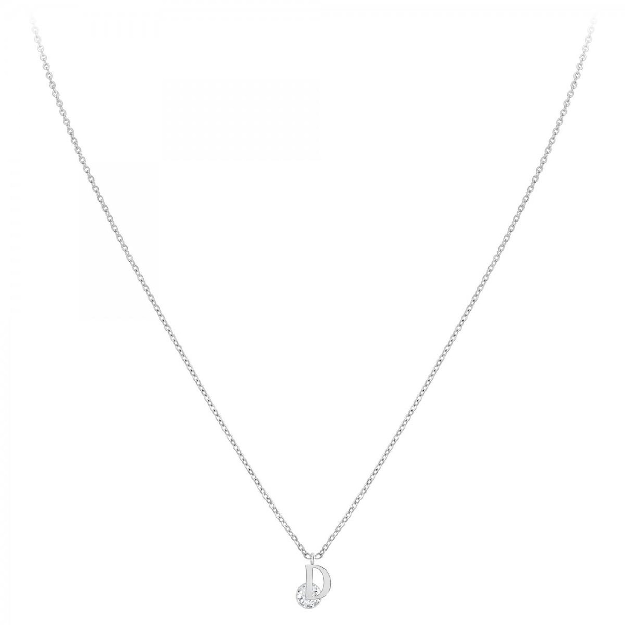 Voir la diapositive 3 : SC CRYSTAL Collier alphabet lettre D SC Crystal orné d'un Zirconium