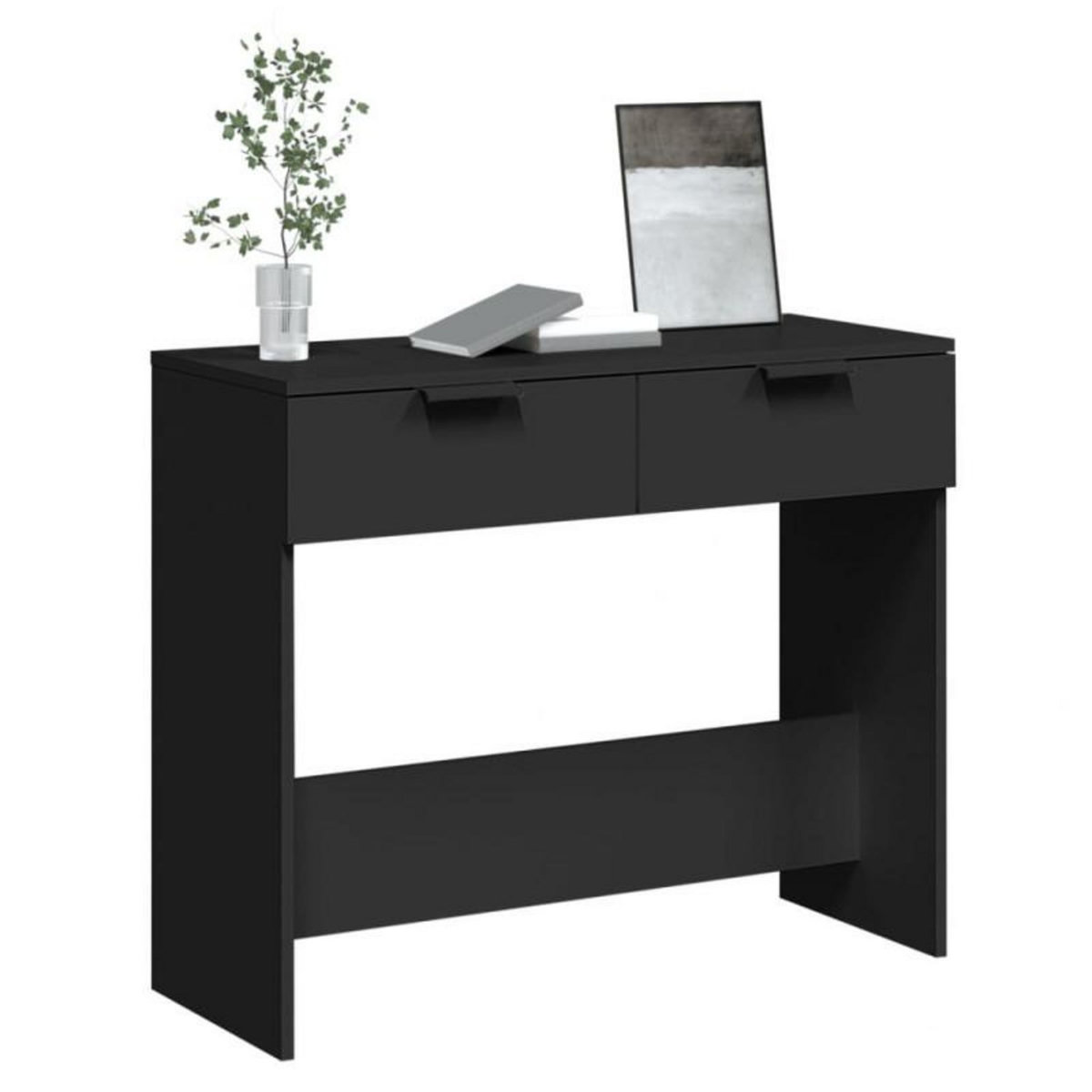 VIDAXL Table console noir 90x36x75 cm bois d ingénierie