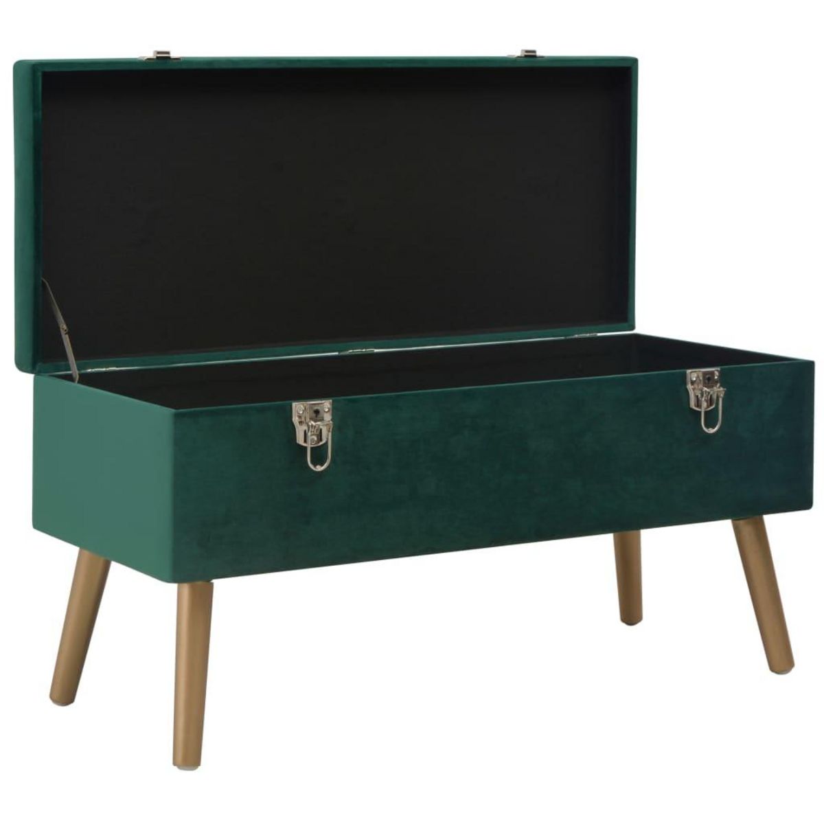 VIDAXL Banc avec compartiment de rangement 80 cm Vert Velours
