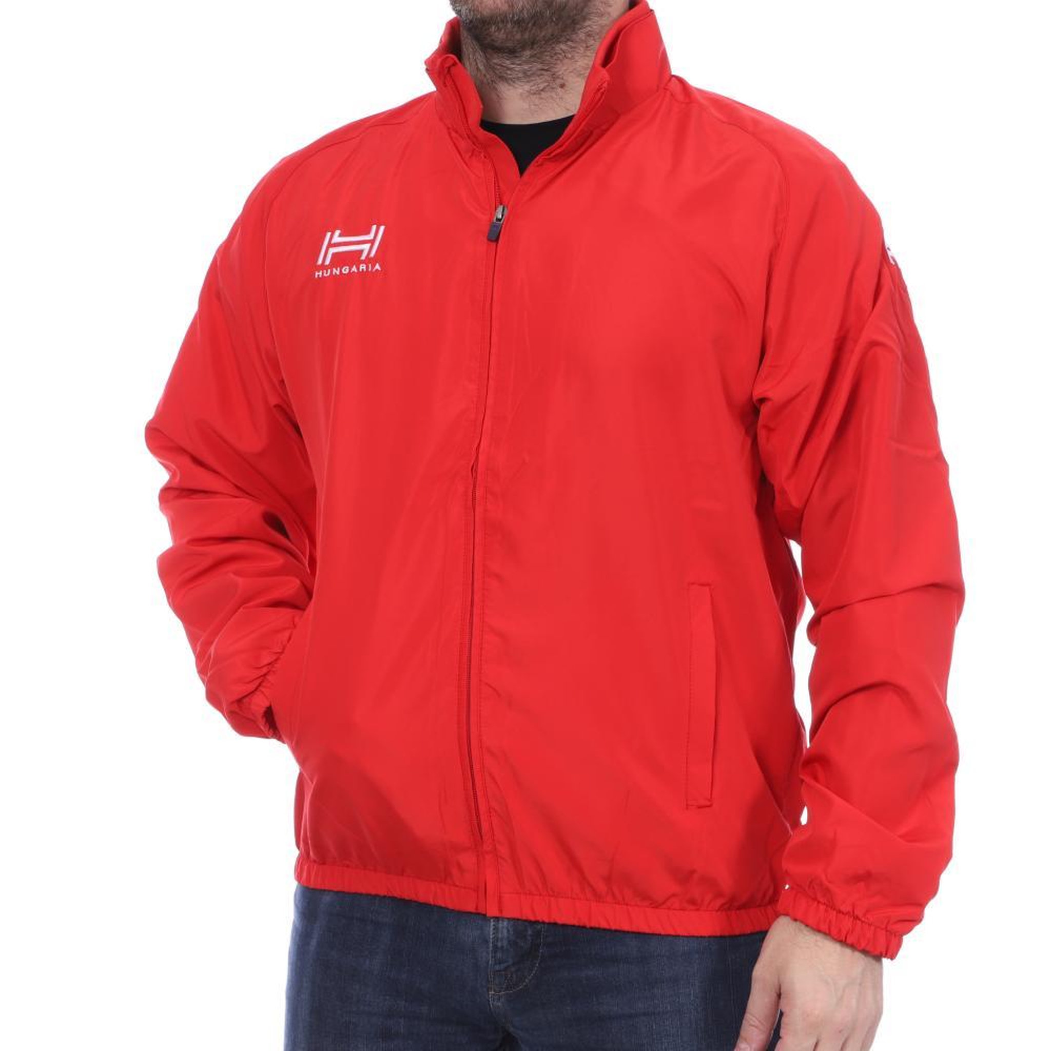 HUNGARIA Veste rouge homme hungaria training premium. Coloris disponibles : Rouge