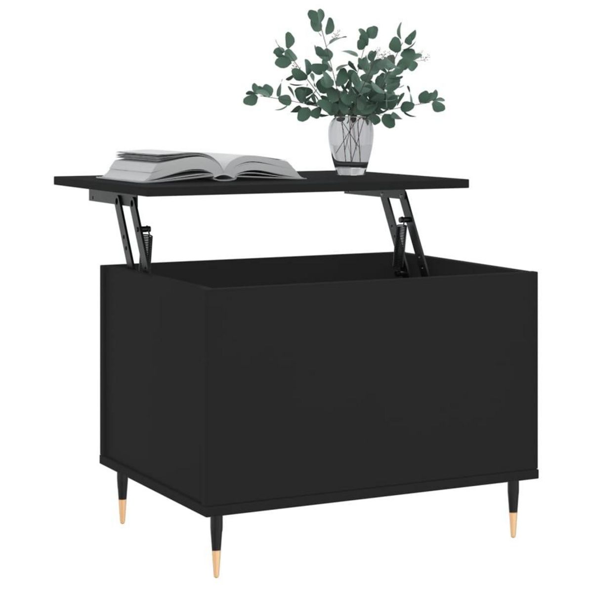 VIDAXL Table basse Noir 60x44,5x45 cm Bois d'ingenierie