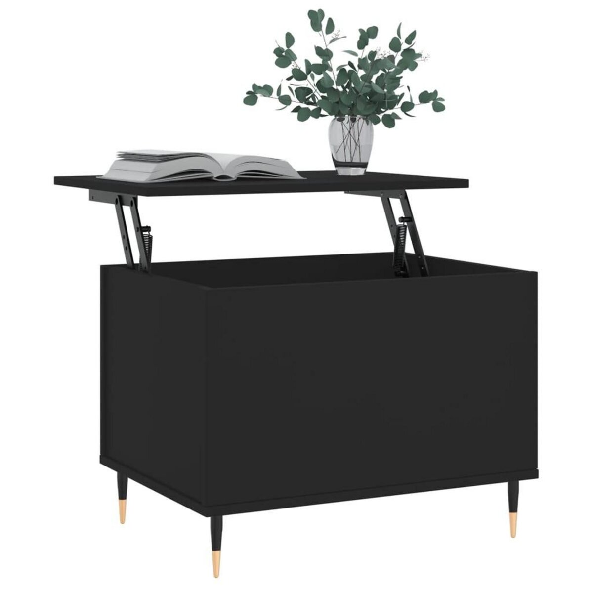 VIDAXL Table basse Noir 60x44,5x45 cm Bois d'ingenierie