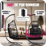Voir la diapositive 5 : tectake Fauteuil suspendu Ariane avec structure et coussin 160kg