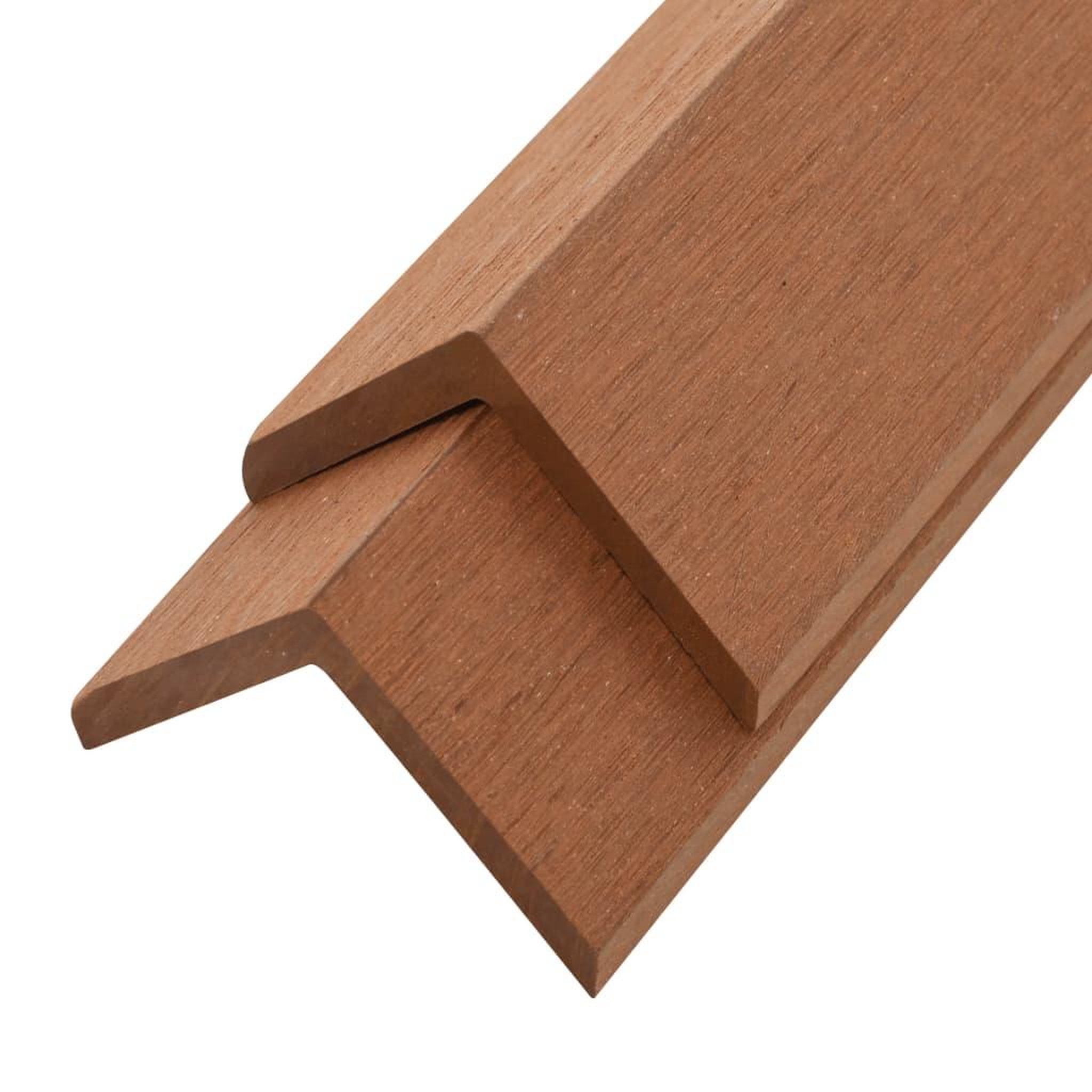 Voir la diapositive 2 : VIDAXL Corniere de terrasse 5 pcs WPC 170 cm Marron clair