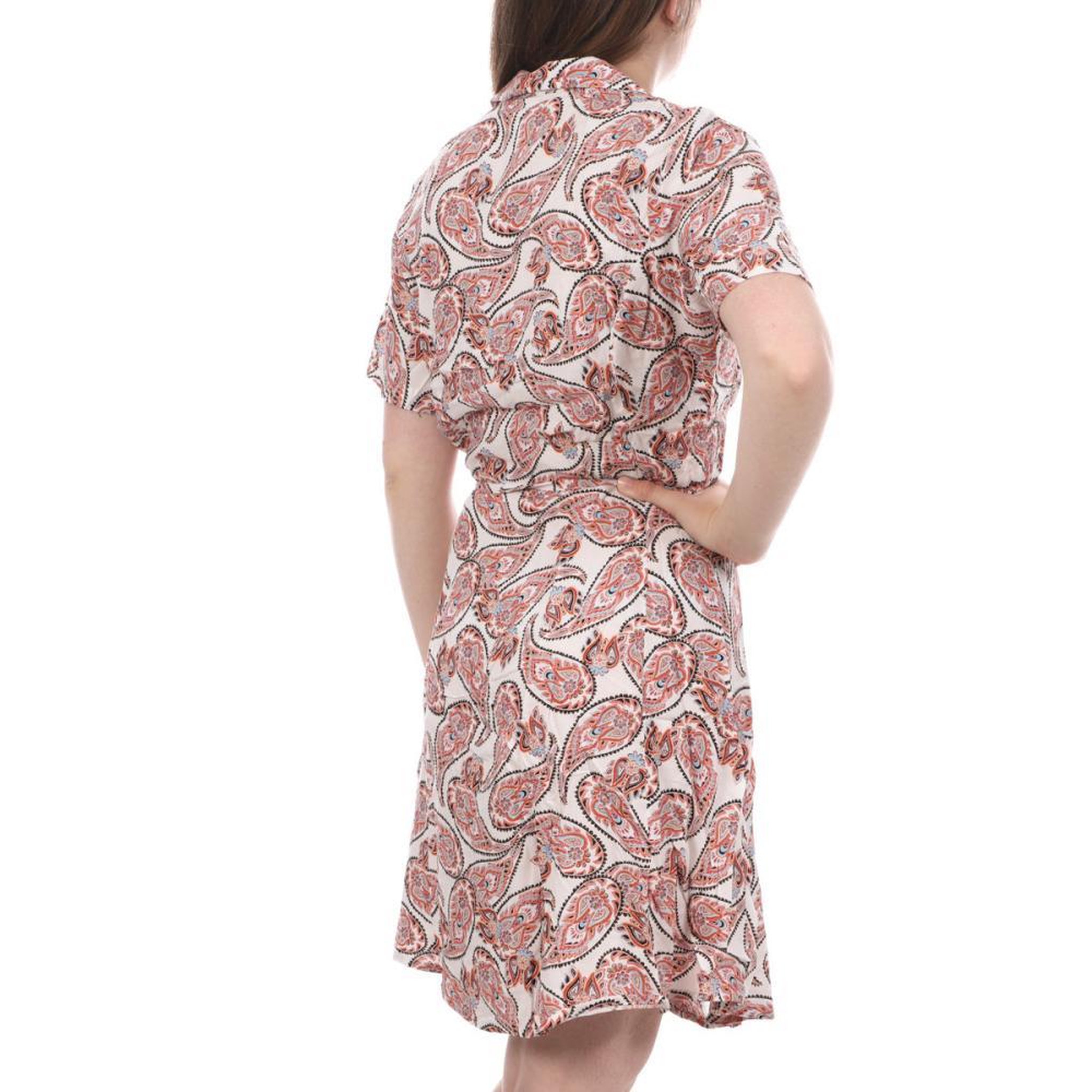 Voir la diapositive 5 : JACQUELINE DE YONG Robe blanche/rouge imprimé femme jdy starr