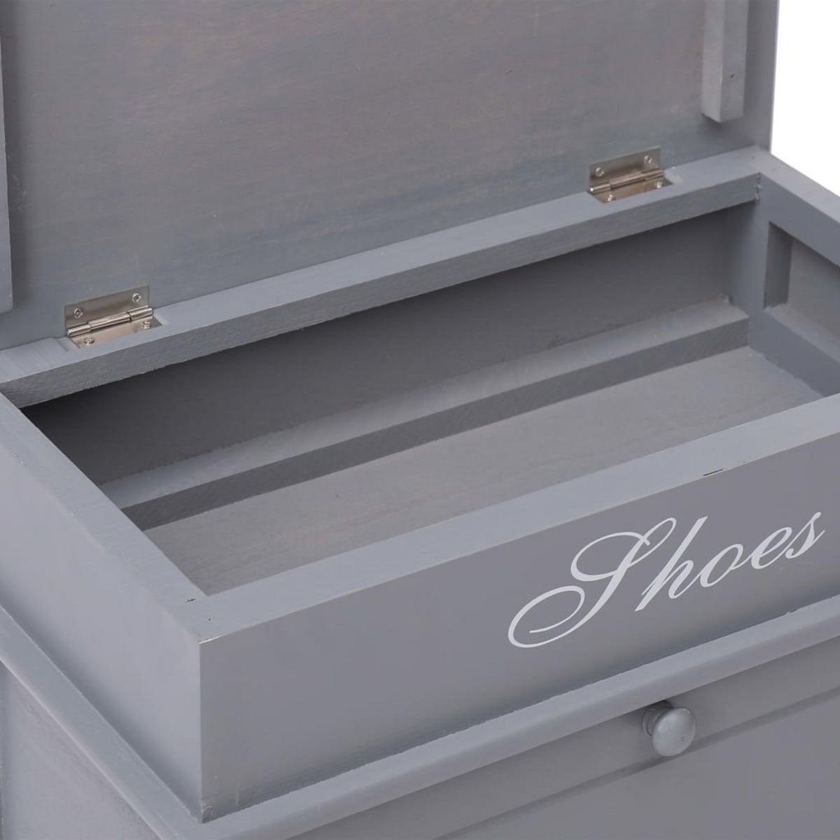 VIDAXL Armoire a chaussures Gris 50 x 28 x 58 cm Bois de Paulownia