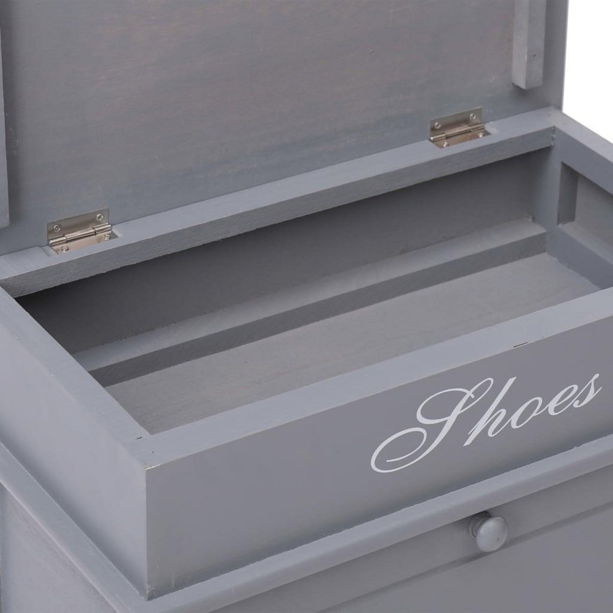 VIDAXL Armoire a chaussures Gris 50 x 28 x 58 cm Bois de Paulownia