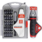 KREATOR Tournevis à cliquet Kreator avec embout, 22 pièces