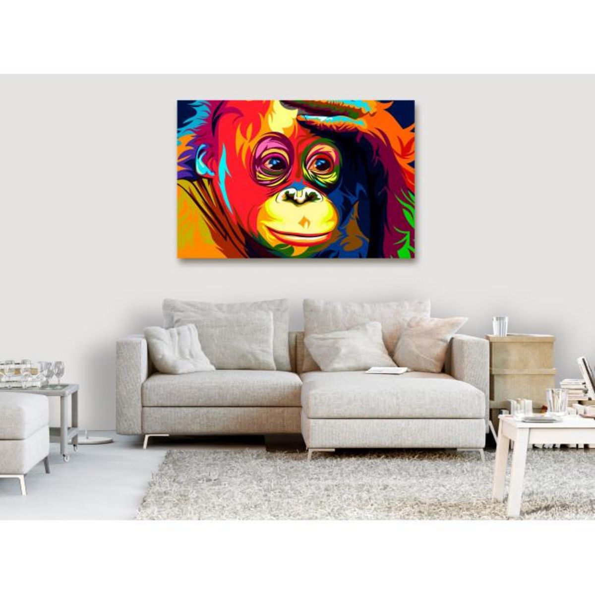 Paris Prix Tableau Imprimé  Colourful Orangutan Wide