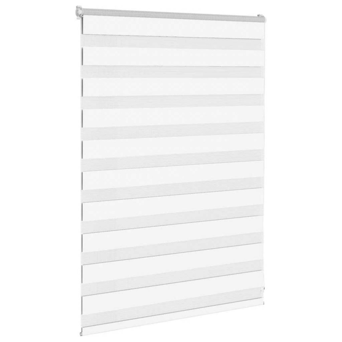 VIDAXL Store zebre blanc 95x100 cm largeur du tissu 90,9 cm polyester