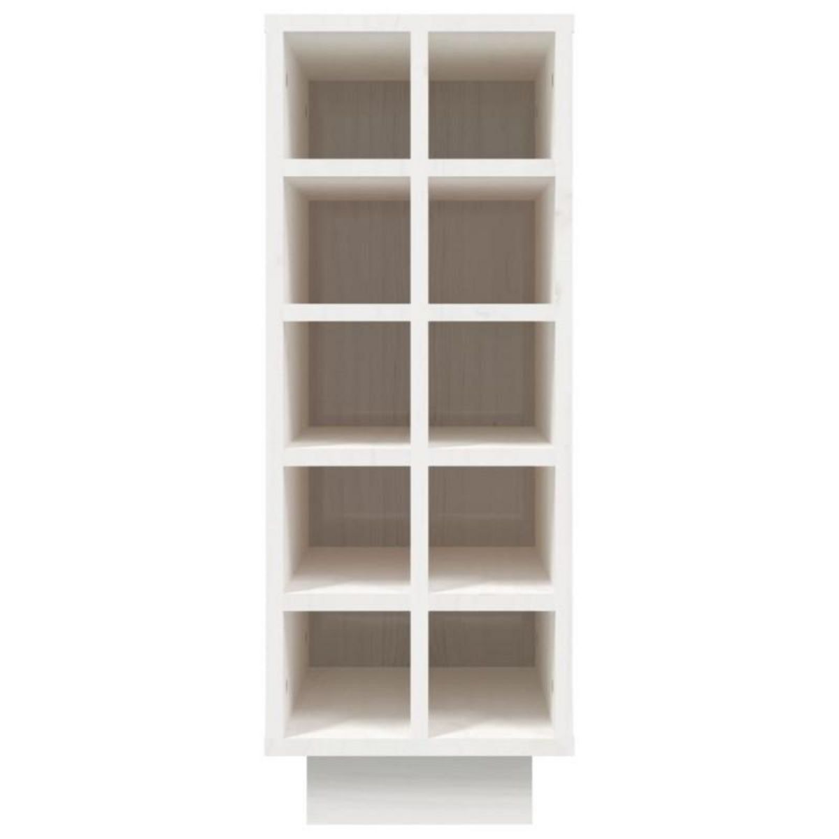 VIDAXL Armoire à vin Blanc 23x34x61 cm Bois de pin massif