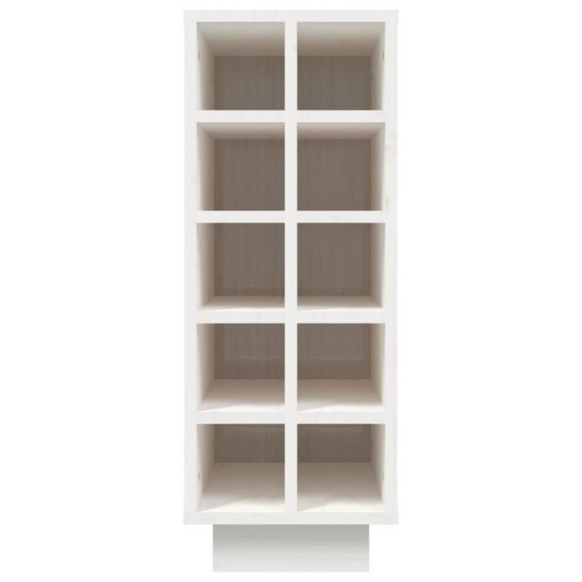 VIDAXL Armoire à vin Blanc 23x34x61 cm Bois de pin massif