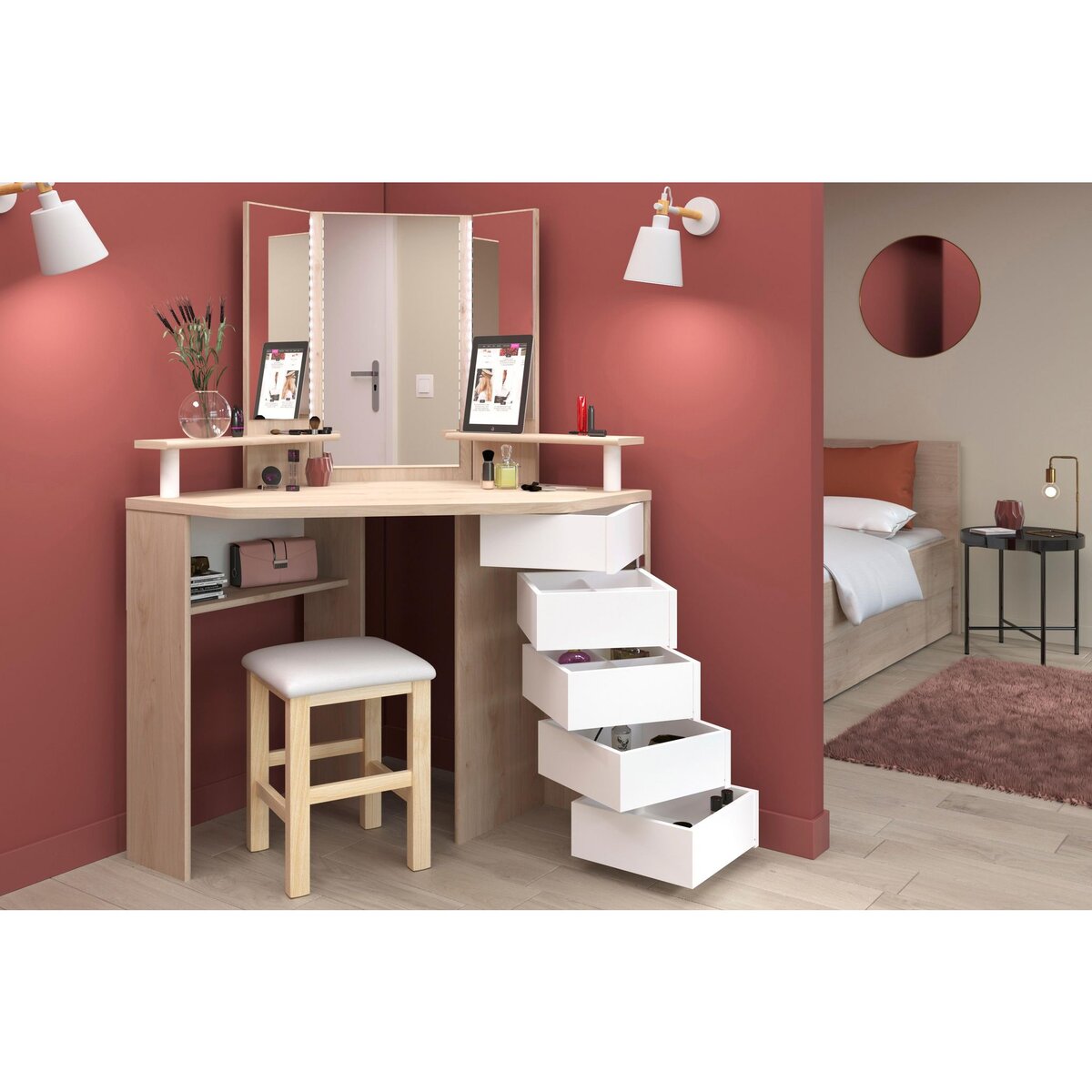 Tabouret en hêtre massif SIT