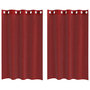 Voir la diapositive 2 : VIDAXL Rideaux en voile avec œillets 2 pcs rouge bordeaux