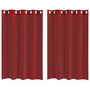 Voir la diapositive 2 : VIDAXL Rideaux en voile avec œillets 2 pcs rouge bordeaux