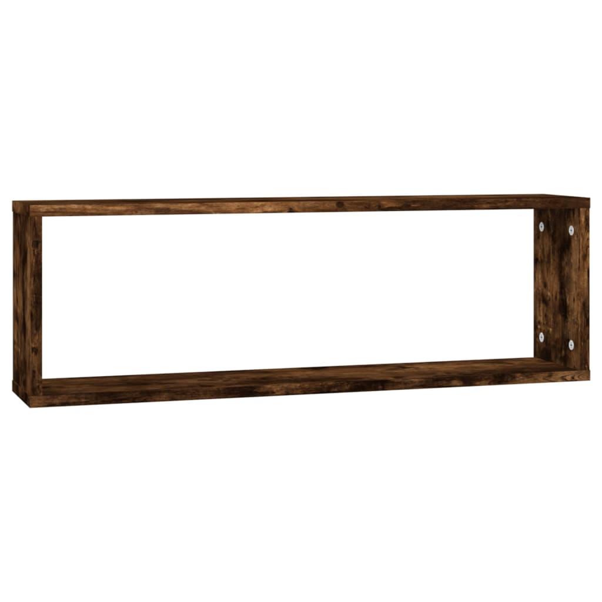 Voir la diapositive 5 : VIDAXL Etageres murales cubiques 4 pcs Chene fume 80x15x26,5 cm