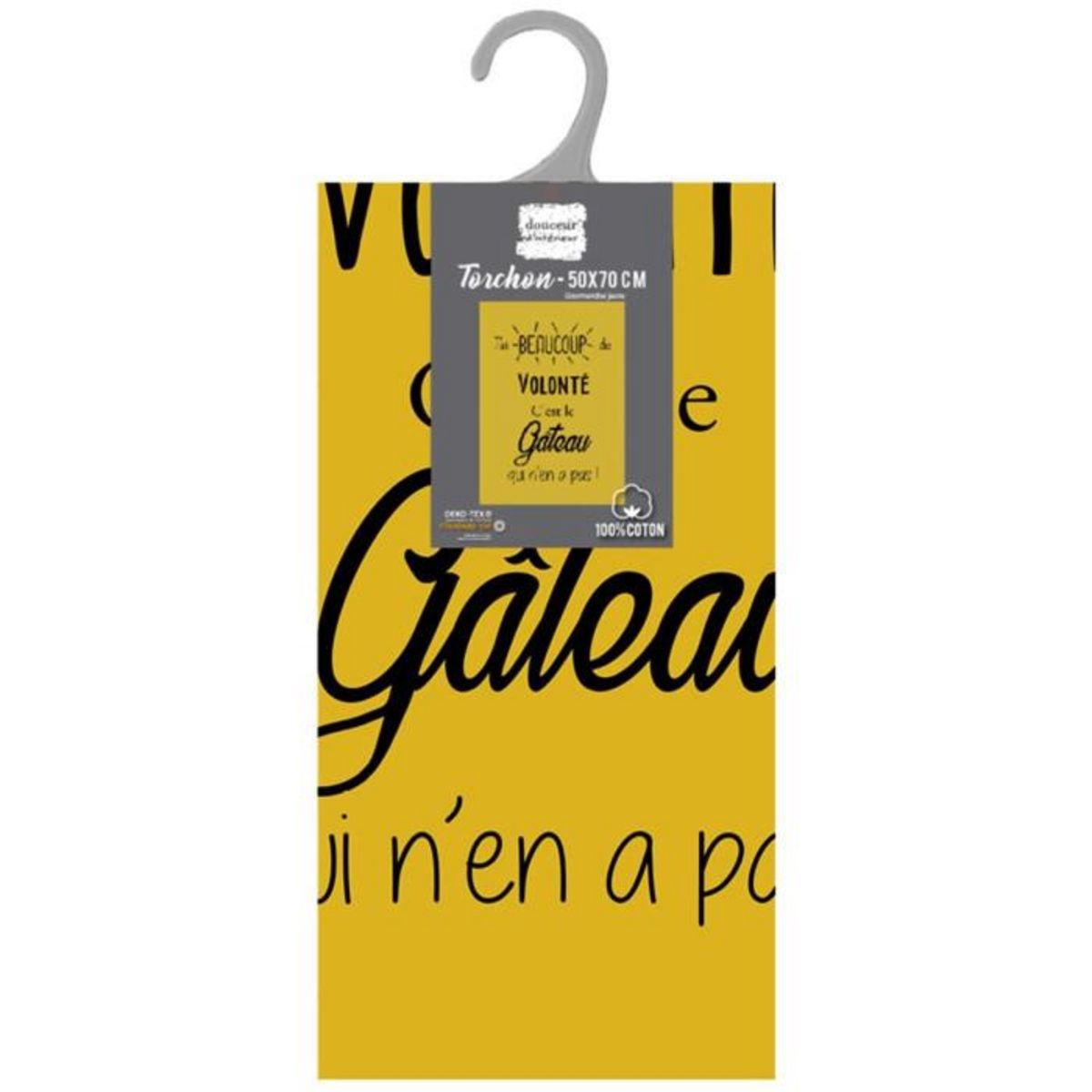 Paris Prix Torchon de Cuisine  Gourmandise  50x70cm Jaune