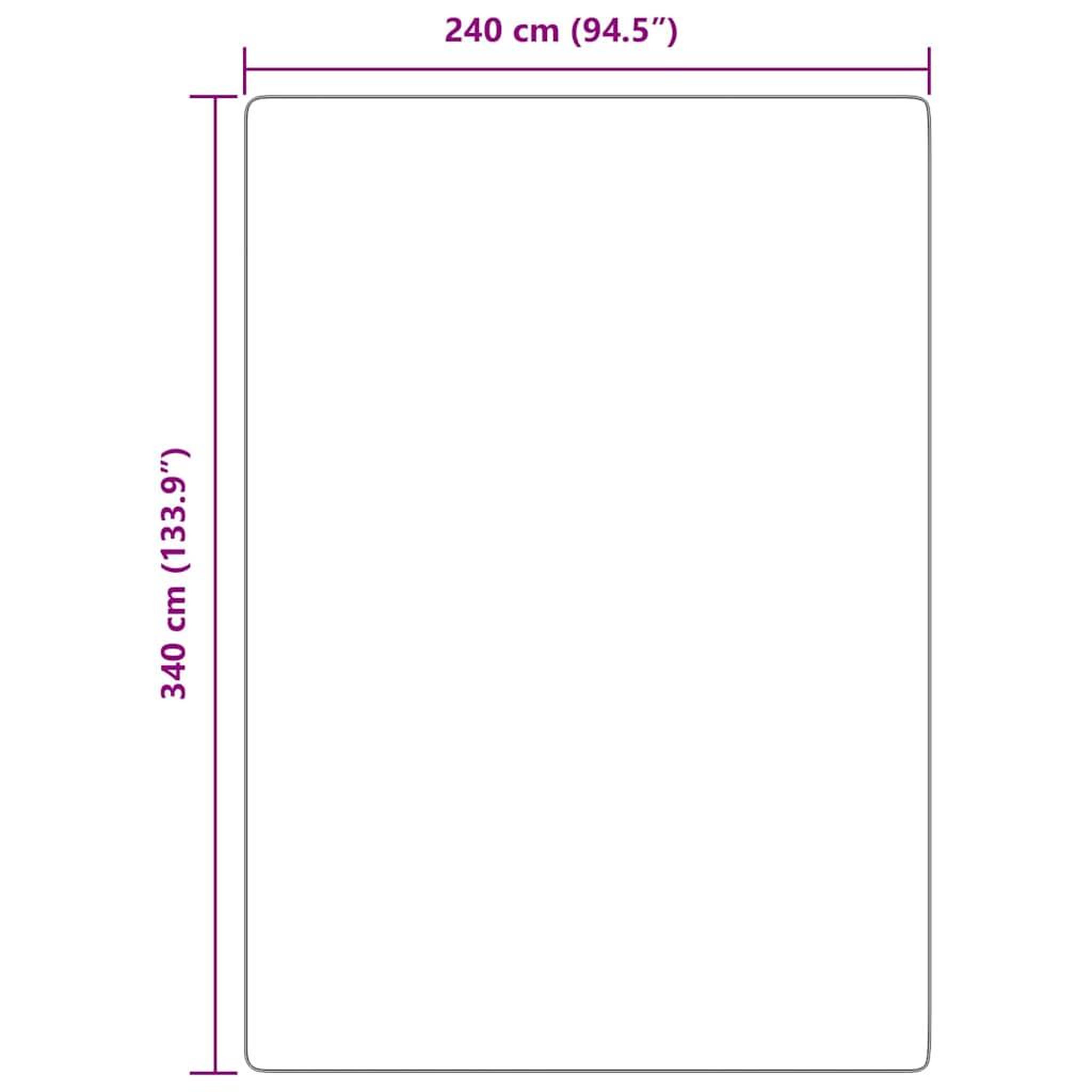 Voir la diapositive 6 : VIDAXL Tapis Shaggy a poils longs NAVARRA rose poudre 240x340 cm