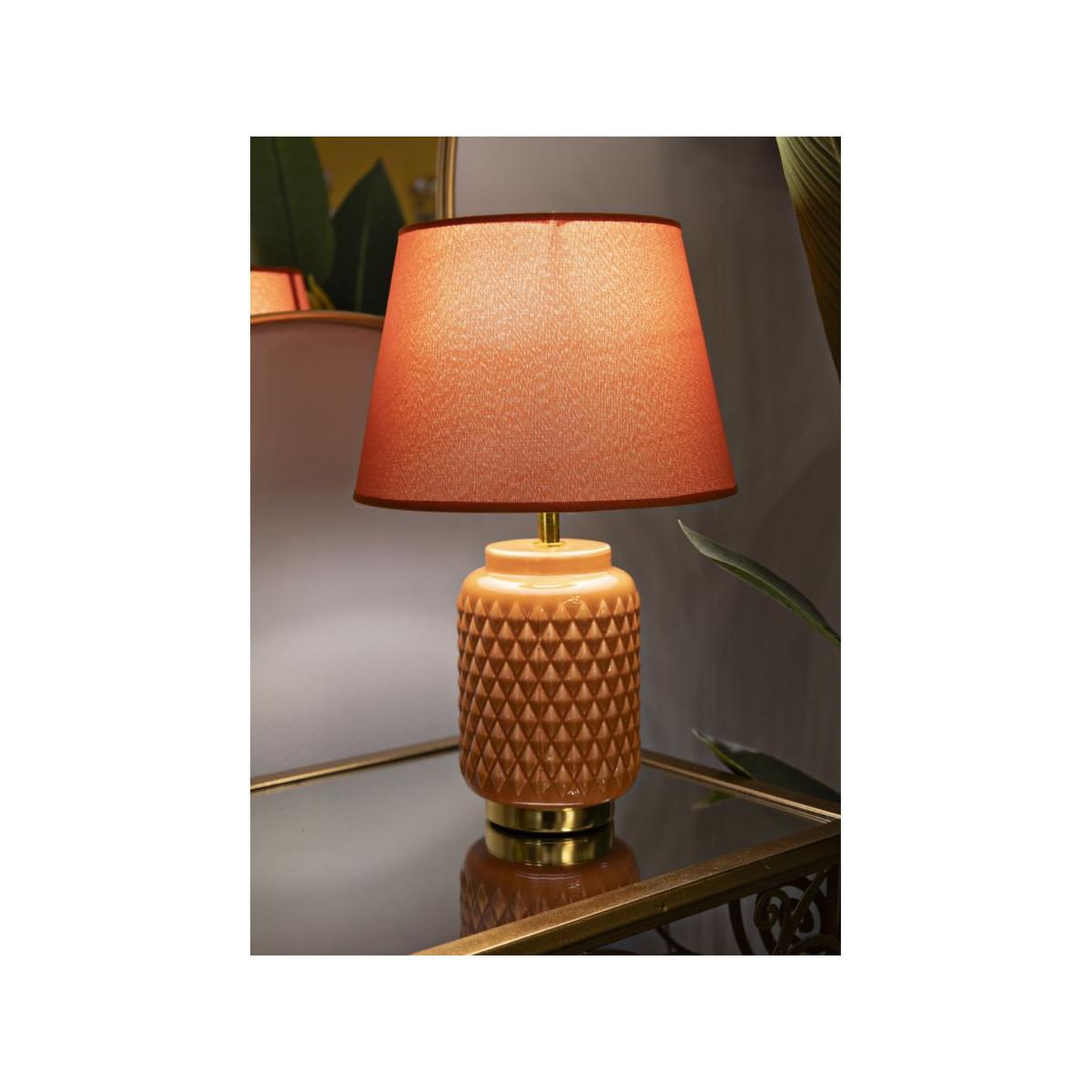 Voir la diapositive 5 : Paris Prix Lampe à Poser en Céramique  Square  44cm Orange