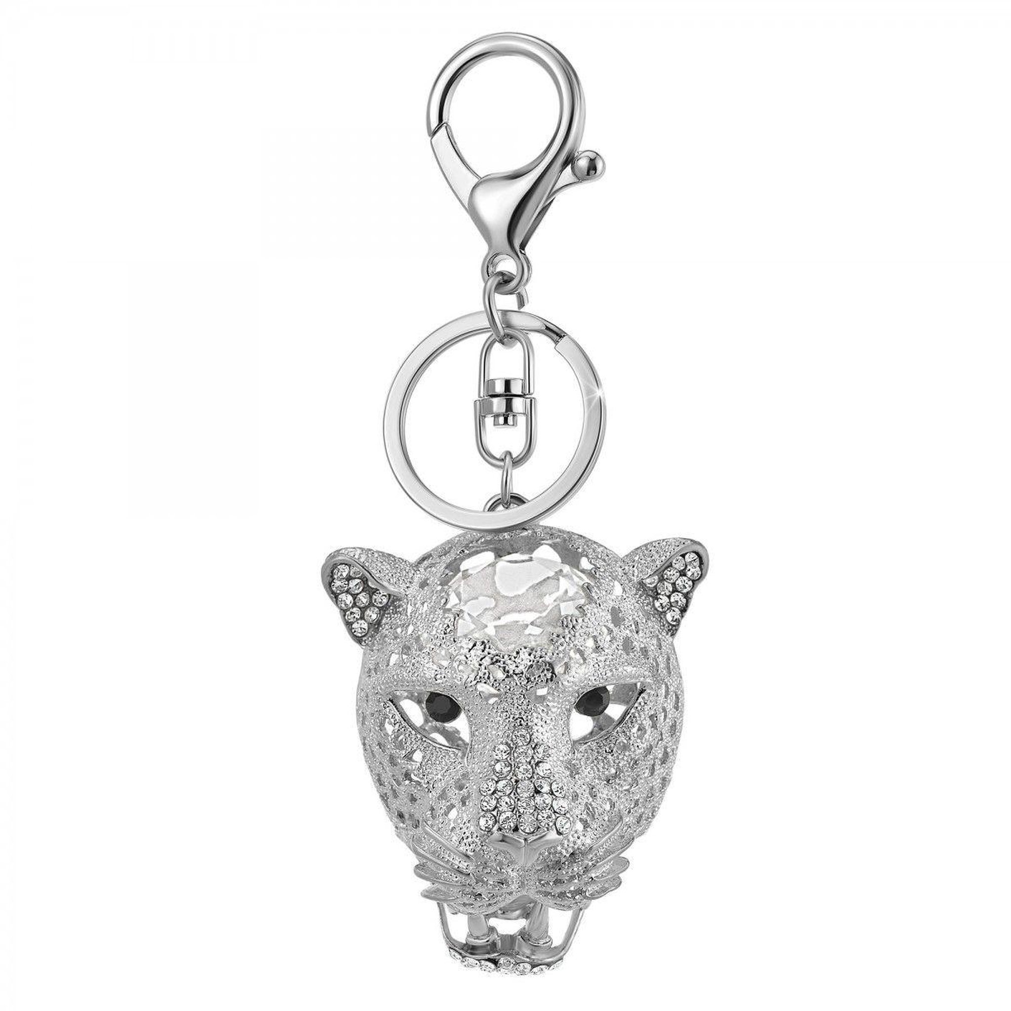SC CRYSTAL Bijou de sac tête de Tigre SC Crystal orné de Cristaux scintillants