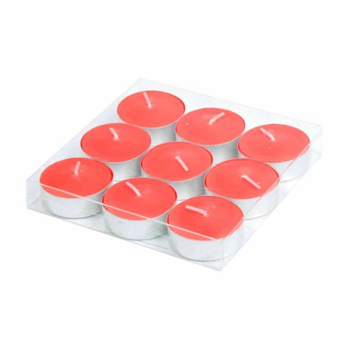 Paris Prix Lot de 9 Bougies Parfumées Chauffe-Plat  Gaïa  3cm Fraise