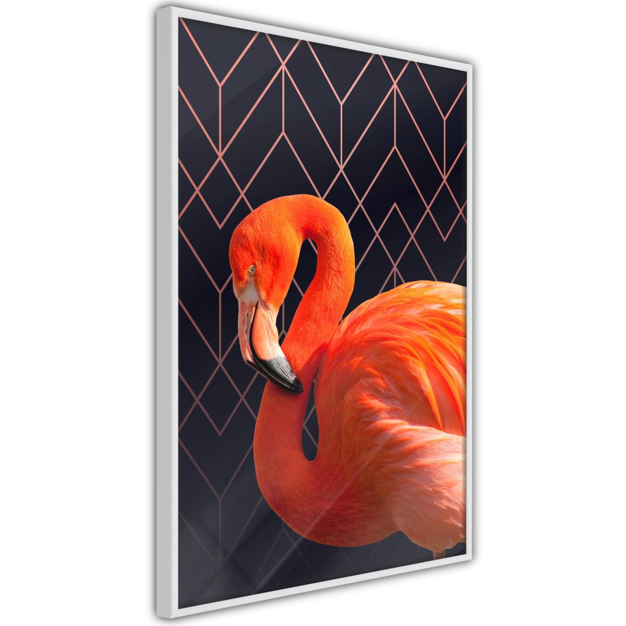 Paris Prix Affiche Murale Encadrée  Orange Flamingo