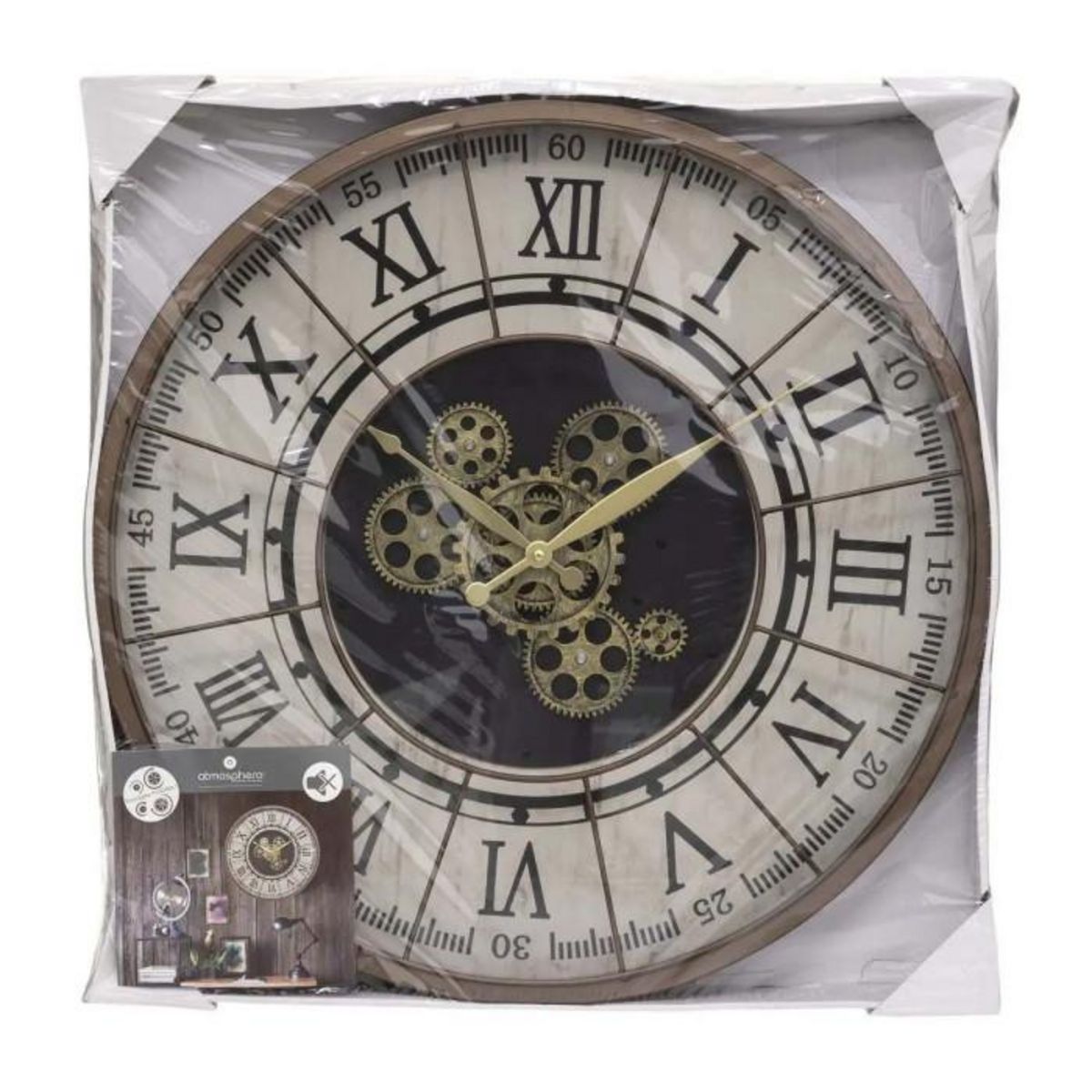 ATMOSPHERA Horloge Murale Vintage  Stella  57cm Naturel