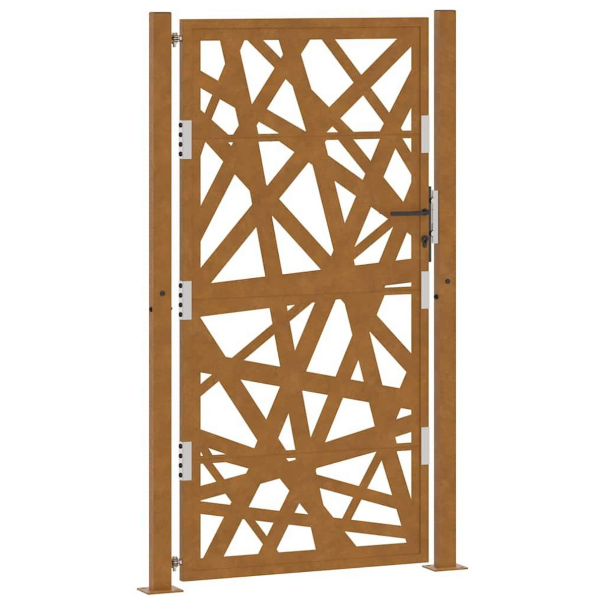 VIDAXL Porte de jardin acier resistant aux intemperies design lumiere