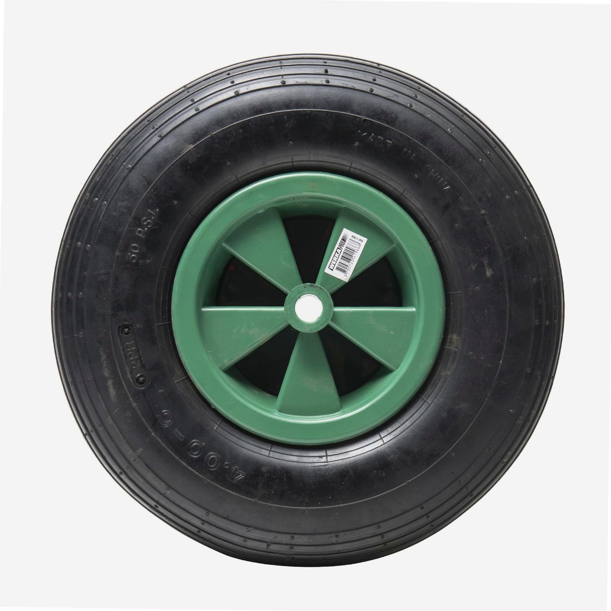 Voir la diapositive 4 : WERKAPRO Roue gonflable verte werka pro  325x85  alésage 16mm