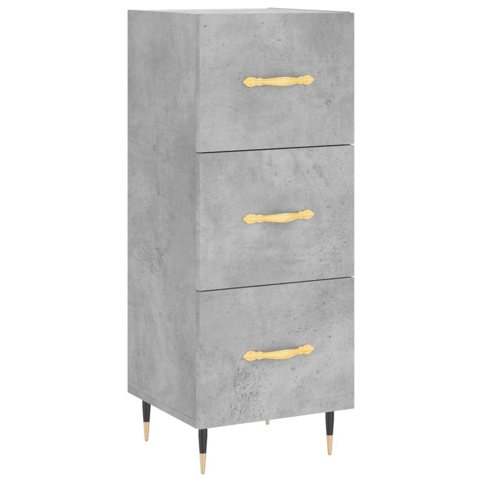 Voir la diapositive 5 : VIDAXL Buffet haut Gris beton 34,5x34x180 cm Bois d'ingenierie