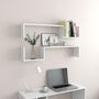 Voir la diapositive 3 : VIDAXL Etageres murales 2 pcs blanc brillant bois d'ingenierie