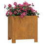 Voir la diapositive 3 : VIDAXL Jardiniere avec pieds Rouille 32x30x33 cm Acier corten