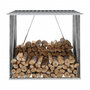 Voir la diapositive 1 : VIDAXL Abri de stockage a bois Acier galvanise 163x83x154cm Anthracite