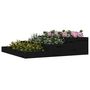 Voir la diapositive 3 : VIDAXL Jardiniere Noir 107x107x27 cm Bois massif de pin
