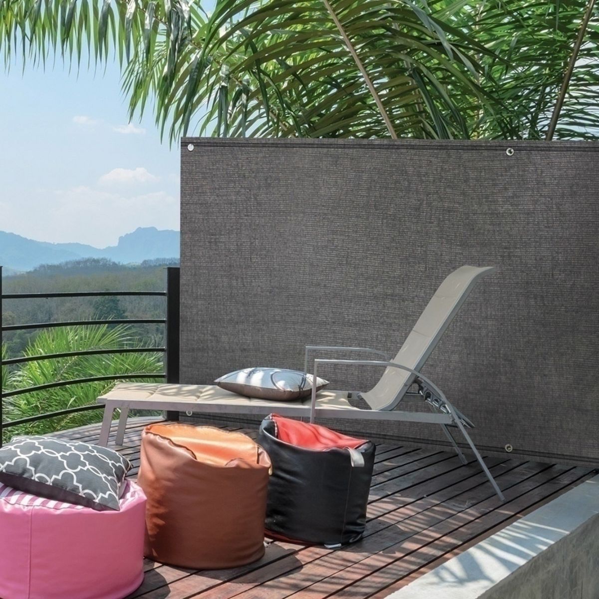 Inkazen Brise vue 300gr/m² 1,8 x 10 m gris