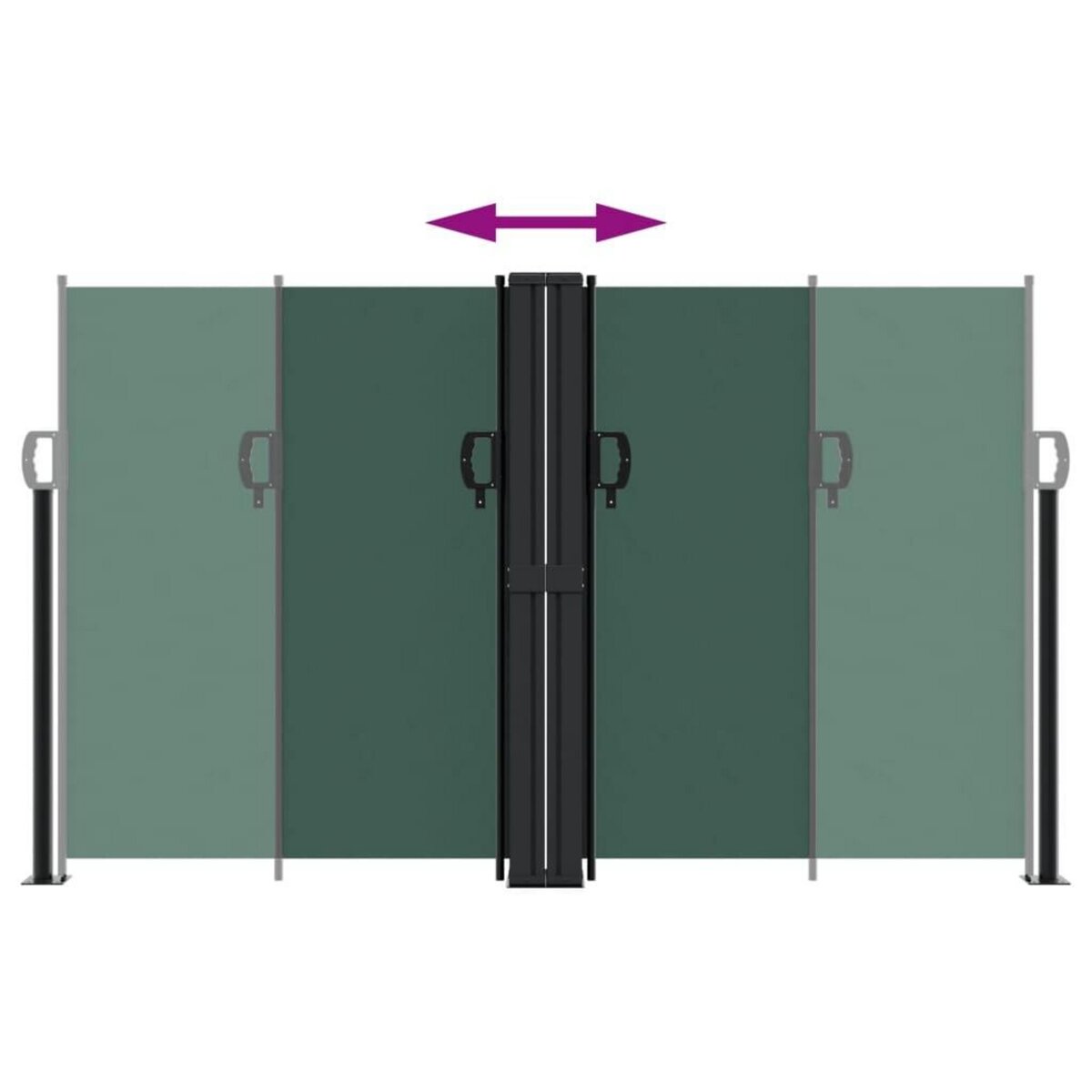 VIDAXL Auvent lateral retractable vert fonce 140x1200 cm