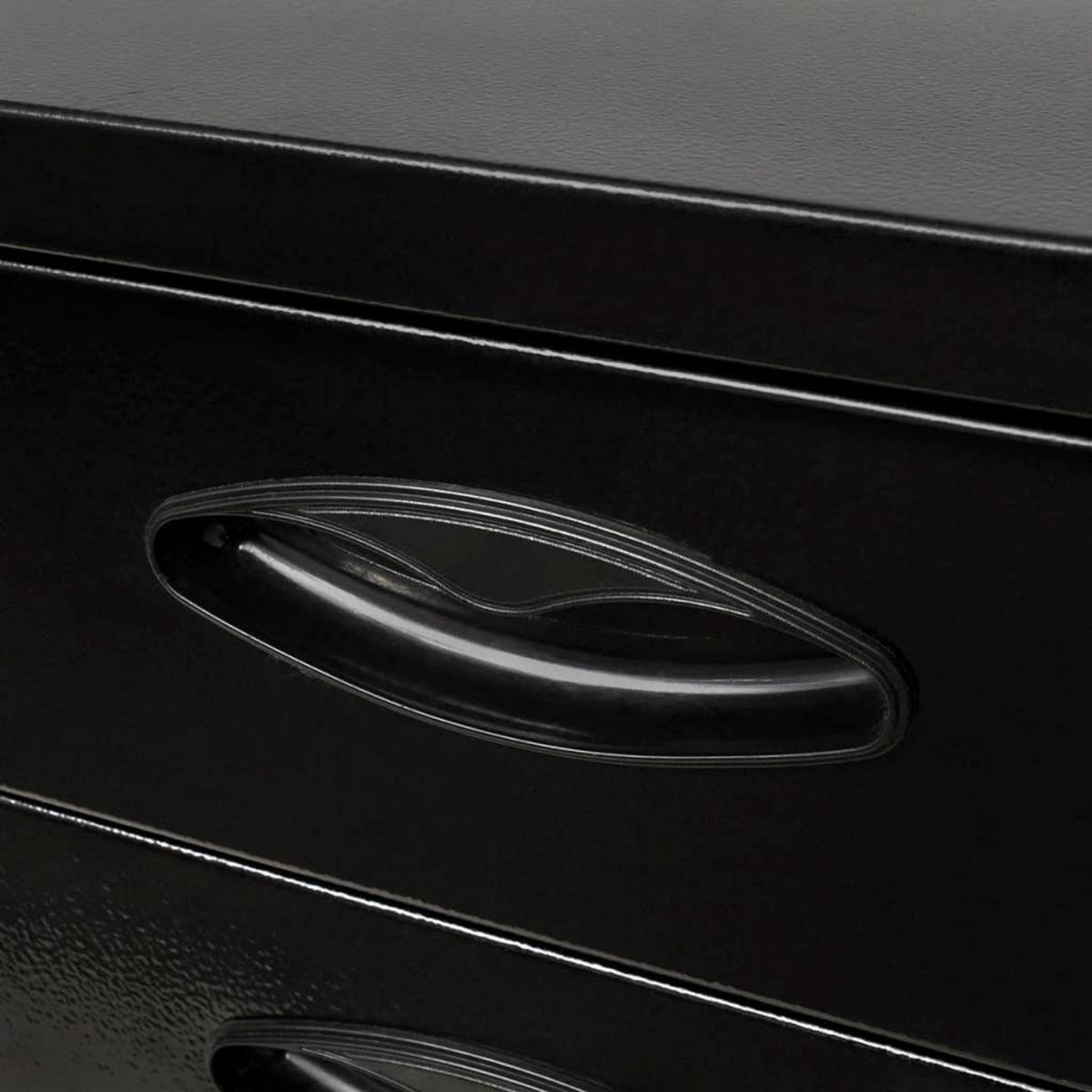 VIDAXL Coffre a outils metallique 3 tiroirs Noir