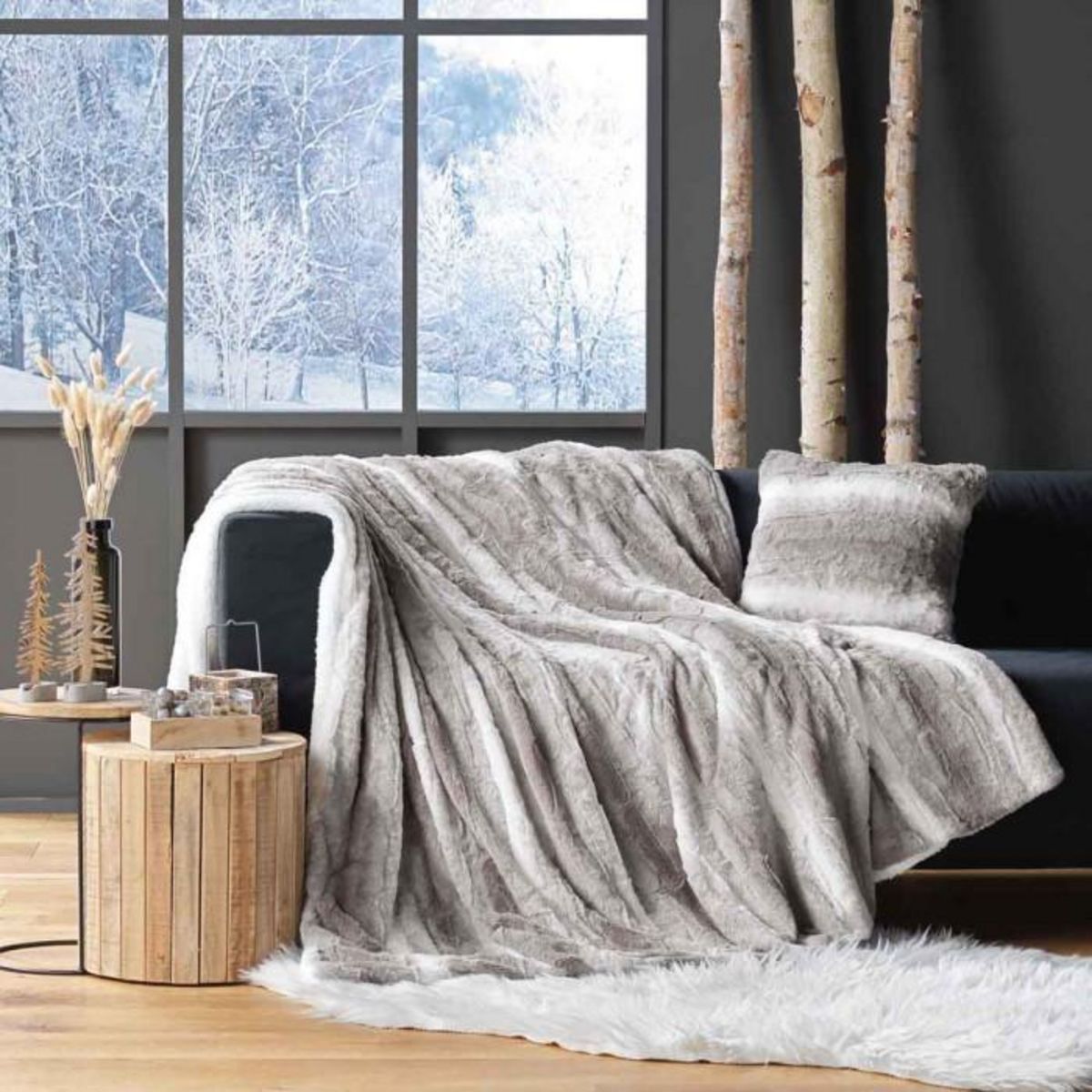 Paris Prix Plaid Imitation Fourrure  Sven  180x220cm Naturel