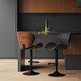 Voir la diapositive 5 : Rendez vous déco Chaise de bar réglable 63/84 cm en cuir synthétique noir - Baudoin
