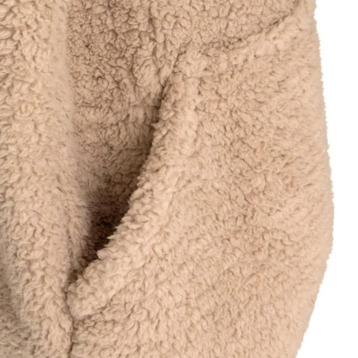 ATMOSPHERA Plaid Sweat en Sherpa  Bouclette  70x85cm Beige
