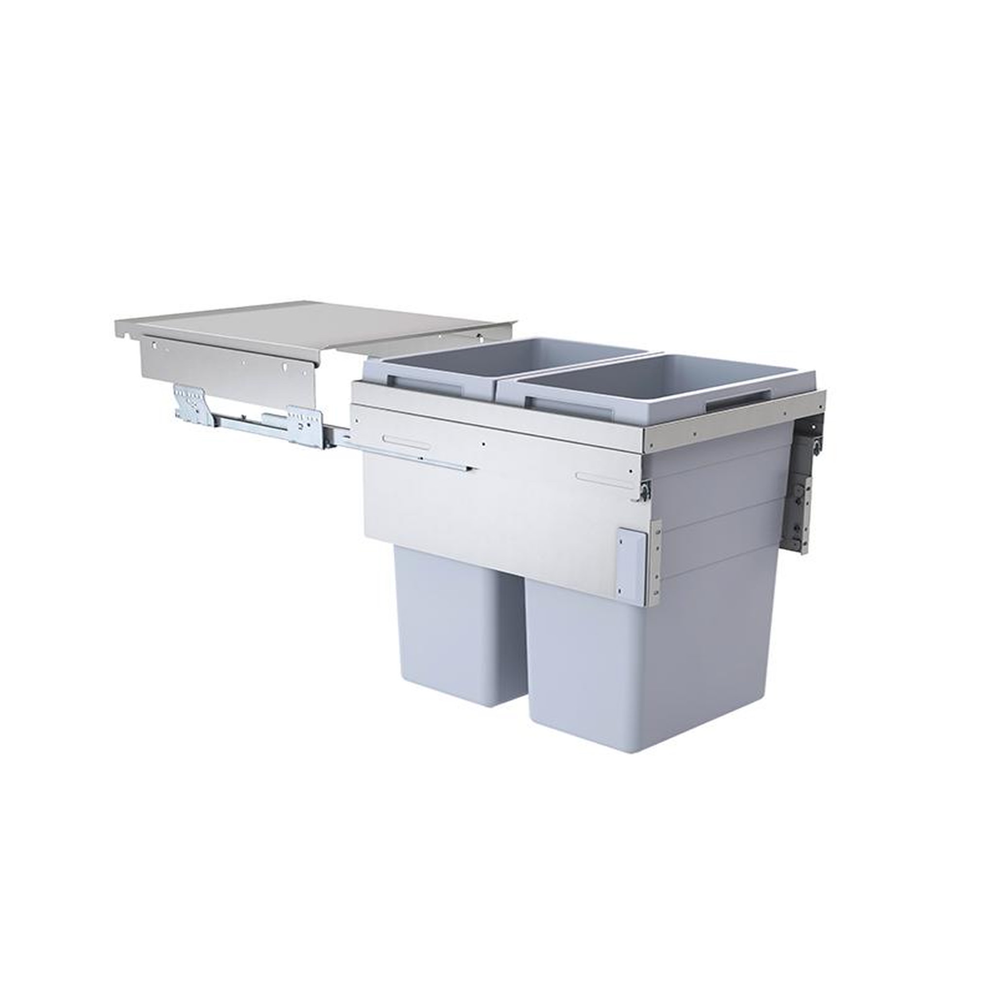 HAILO Poubelle de cuisine tri sélectif 2 bacs encastrable 80l (38+38) hailo euro cargo 450 soft close