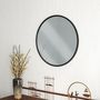 Voir la diapositive 6 : HOMCOM Miroir rond mural diamètre de 61 cm cadre en aluminium style minimaliste décoration noir