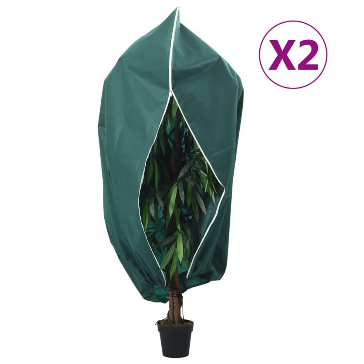 VIDAXL Housses de protection pour plantes avec fermeture eclair 2 pcs