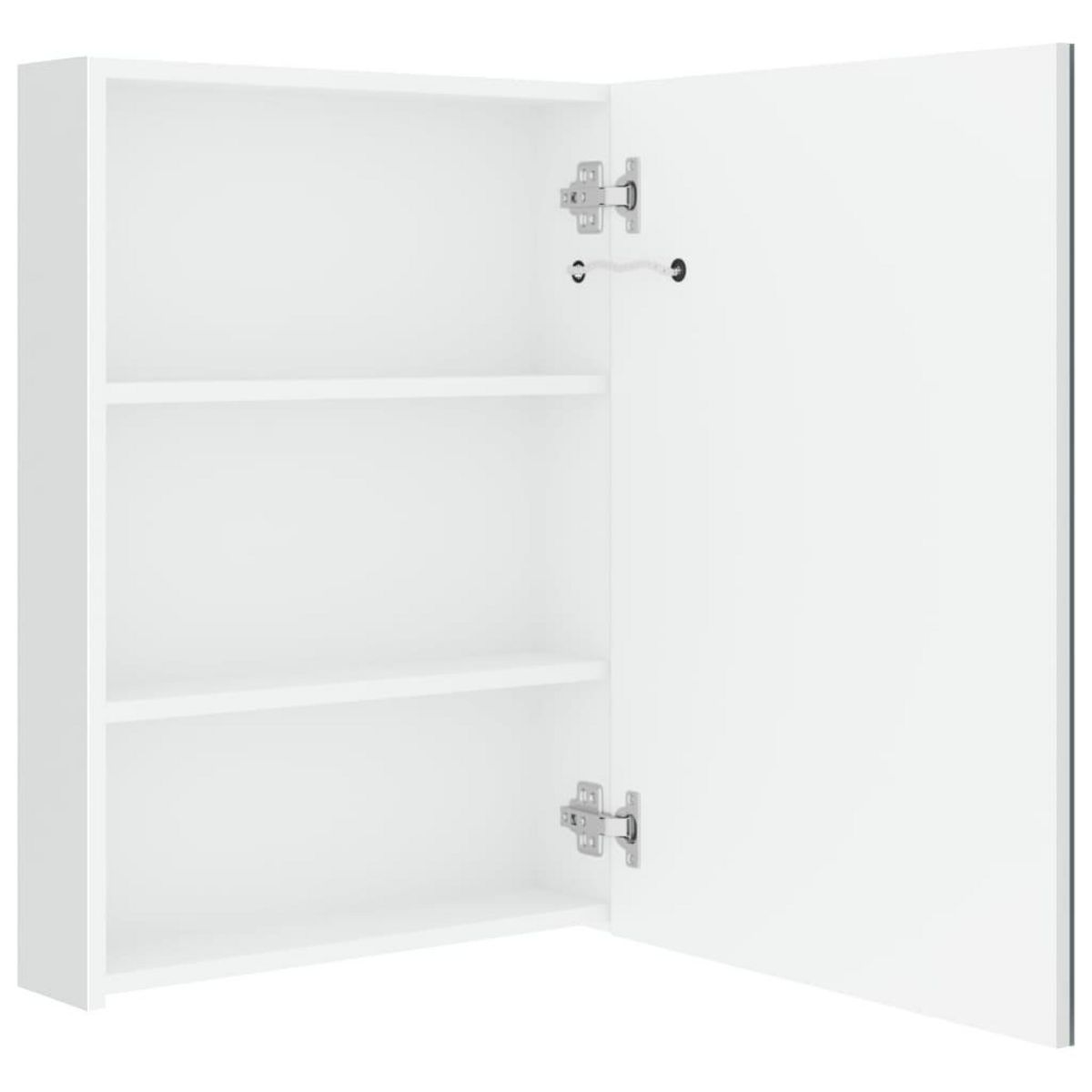 VIDAXL Armoire de salle de bain a miroir LED Blanc brillant 50x13x70cm