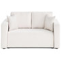Voir la diapositive 1 : BEST MOBILIER Topaze - canapé droit 2 places en velours côtelé plat