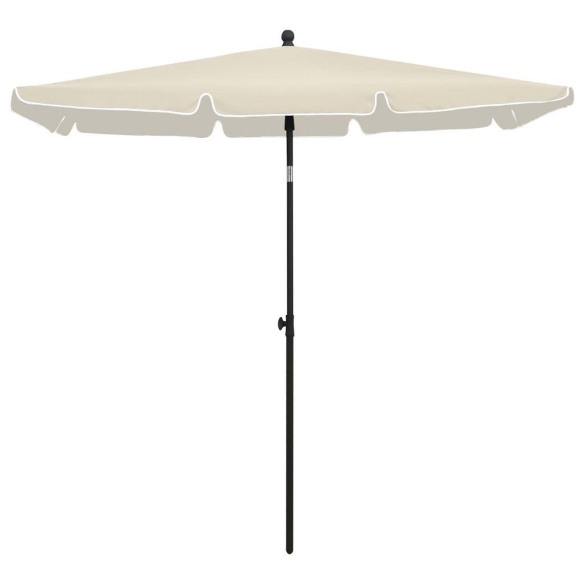 VIDAXL Parasol de jardin avec mat 210x140 cm Sable
