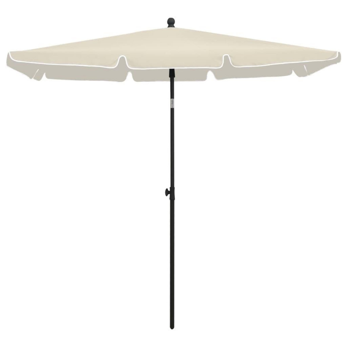 VIDAXL Parasol de jardin avec mat 210x140 cm Sable