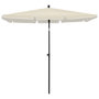 Voir la diapositive 2 : VIDAXL Parasol de jardin avec mat 210x140 cm Sable
