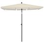 Voir la diapositive 2 : VIDAXL Parasol de jardin avec mat 210x140 cm Sable