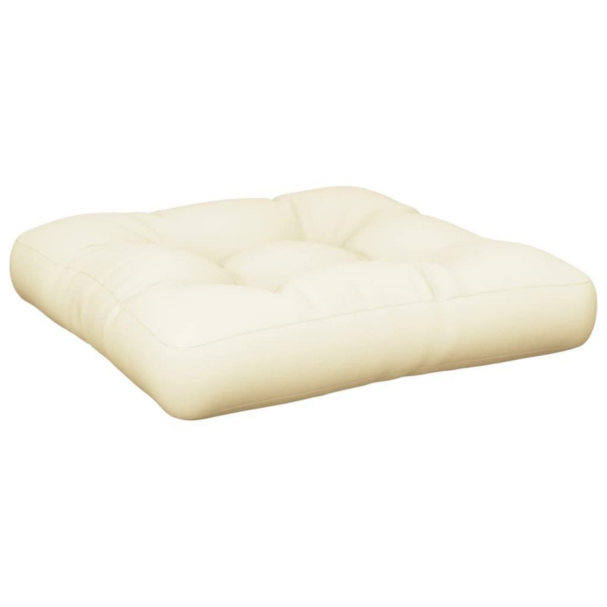 VIDAXL Coussins de palette lot de 2 creme tissu